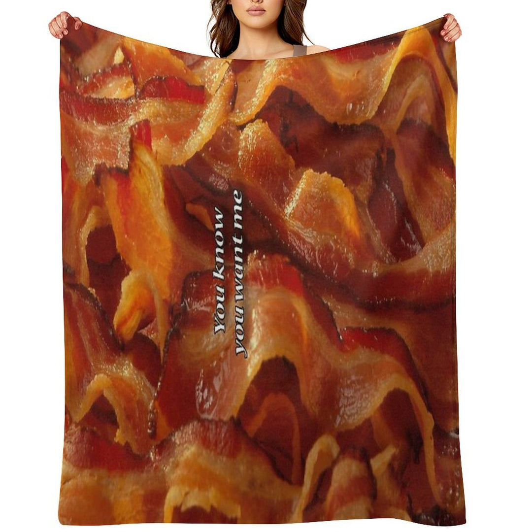 Bacon Shrink-resistant Throw Blanket