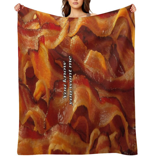 Bacon Shrink-resistant Throw Blanket