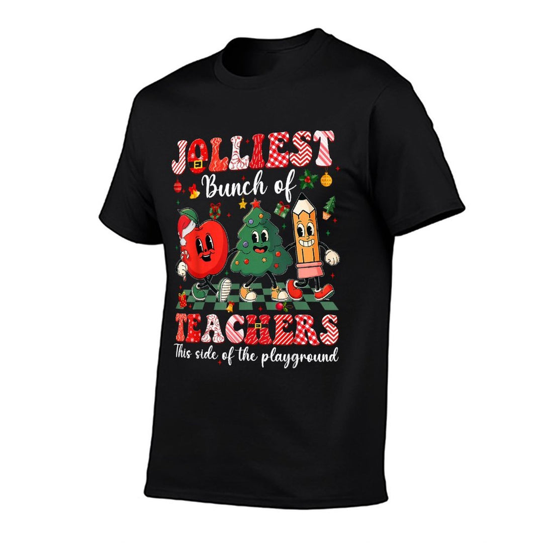Jolliest Bunch of Teachers Christmas Xmas Teacher Men Women  Graphic-printed T-Shirt