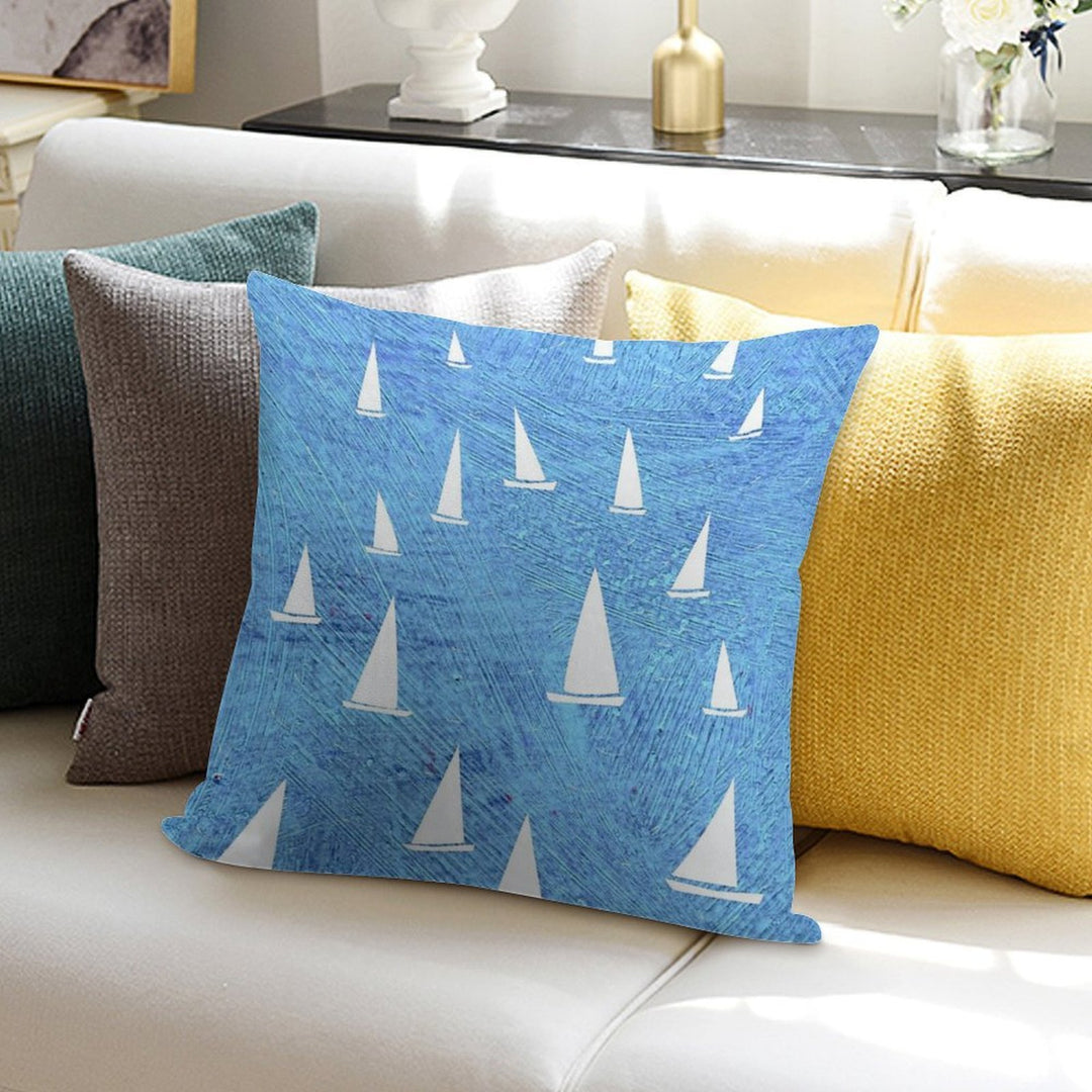 Sailing Soft Washable Throw Pillow
