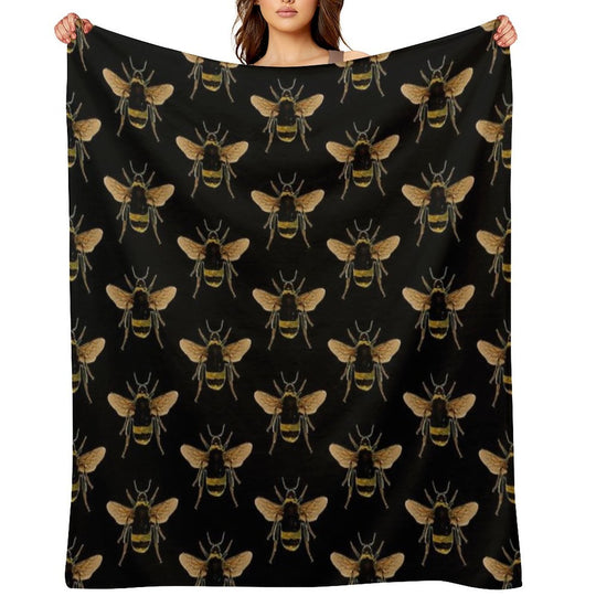 Bumble Bee Velvety-soft Throw Blanket