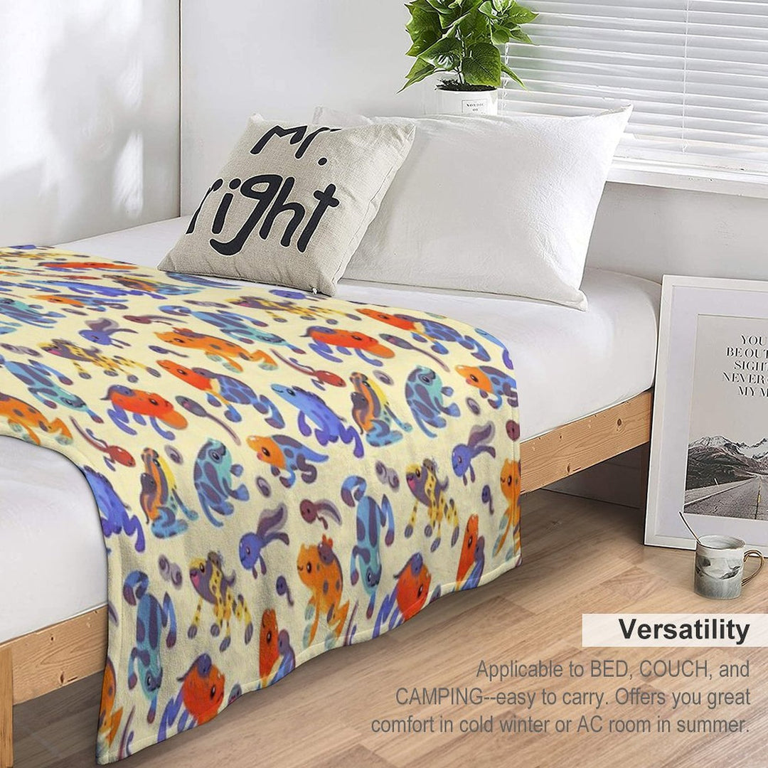 Poison Dart Frogs - Yellow Compact Throw Blanket