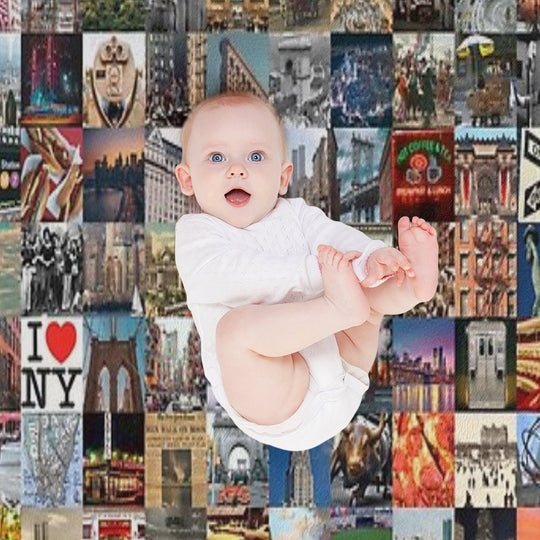 Typical New York - Collage of Images of The City And History Plush Throw Blanket