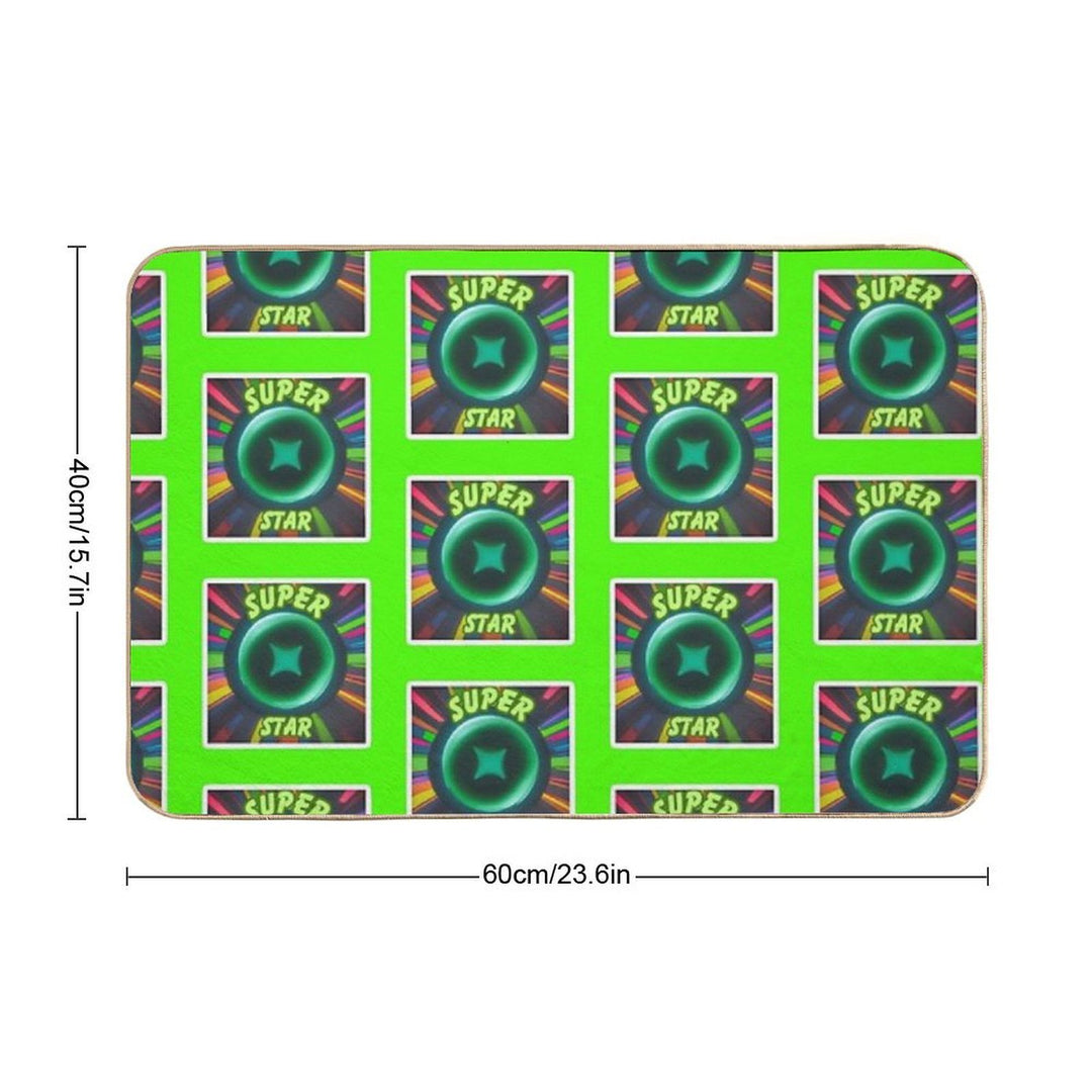 Super Star Neon Design  Slip-Resistant Bath Mat