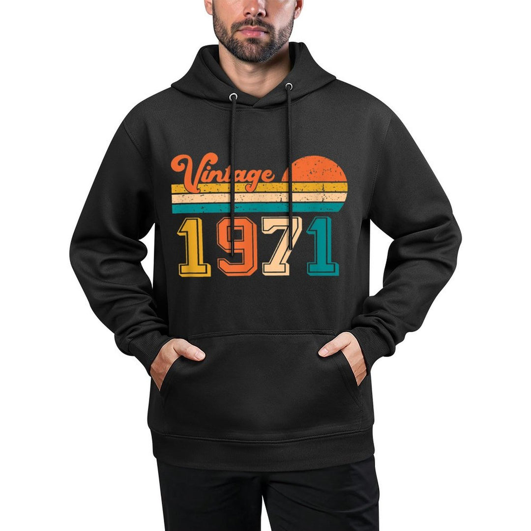 Vintage 1971 Sunset - 50th Birthday Retro Layering Staple Hoodie