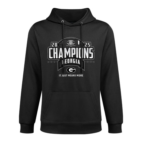 Georgia Bulldogs SEC Champs 2025 Football Locker Room Breathable Fabric Hoodie