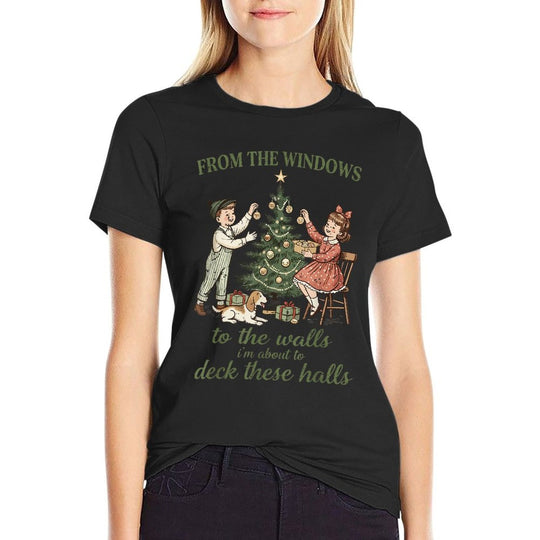 from The Windows to The Walls Funny Christmas Tree Kids Xmas  Stretchy T-Shirt