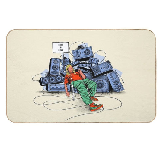 Rock&roll Durable Bath Mat