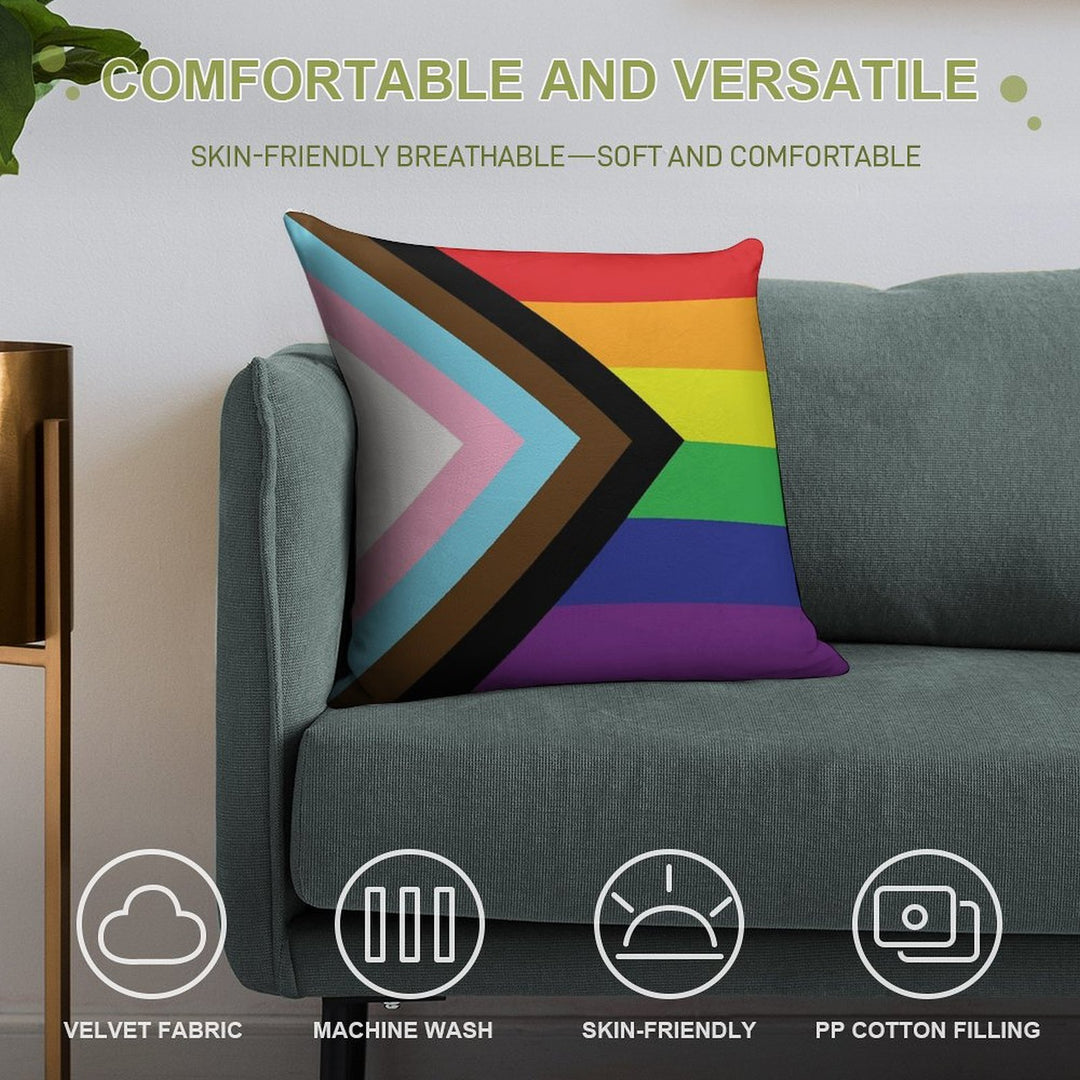 2019 Gay Pride Rainbow Flag LGBTQ Soft Multiple Sizes Throw Pillow