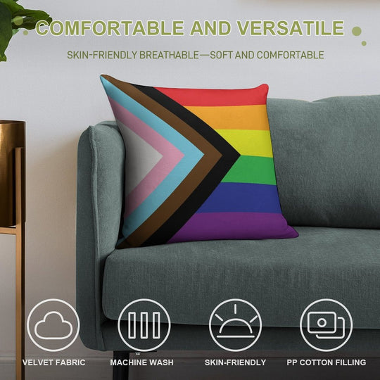 2019 Gay Pride Rainbow Flag LGBTQ Soft Multiple Sizes Throw Pillow