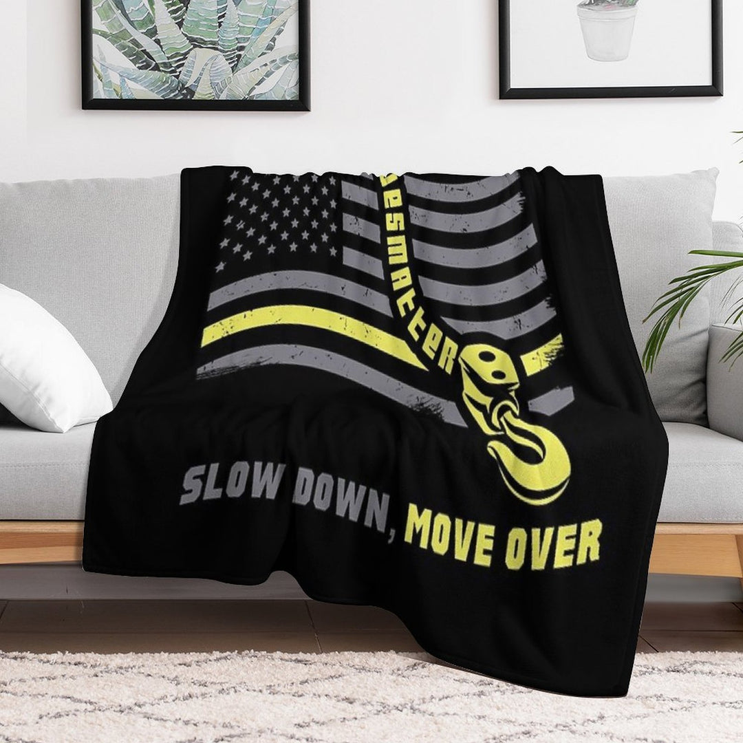Slow Down Move Over - Tow Truck Operator Gift Comfort Throw Blanket