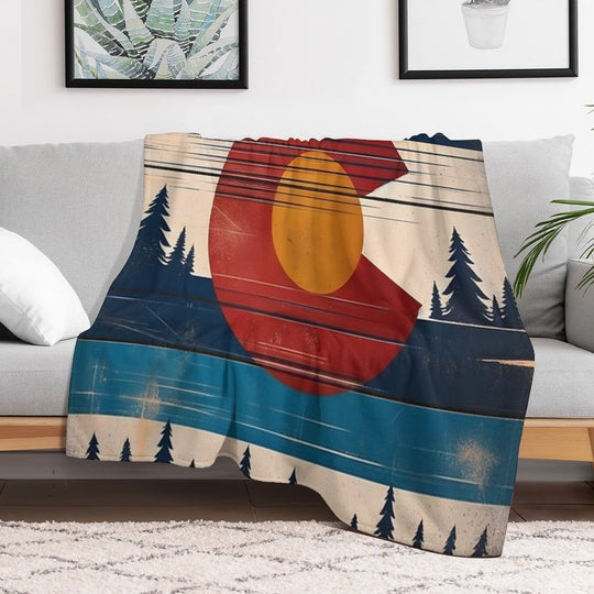 Colorado Flag Square Versatility Throw Blanket