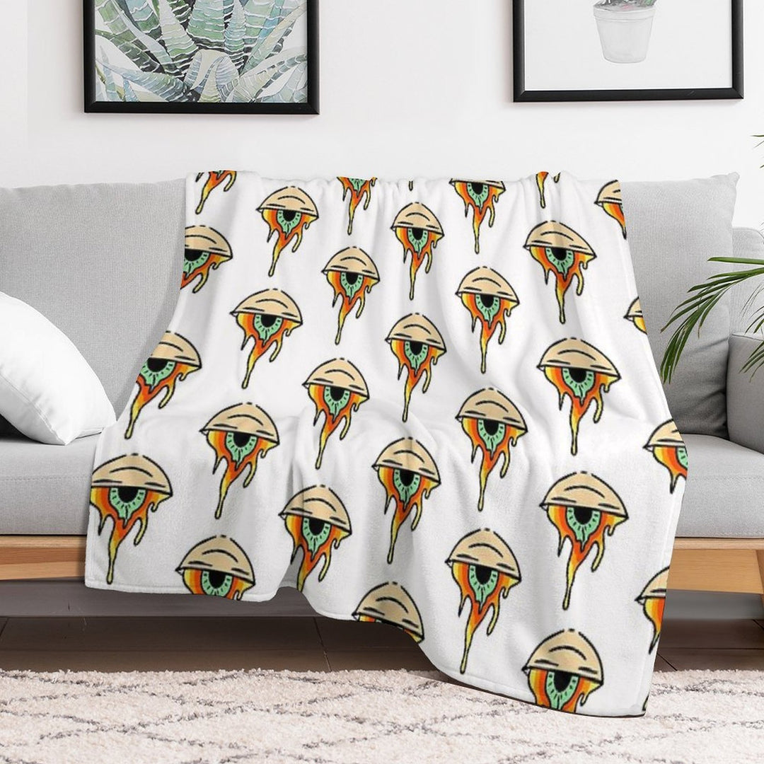 Trippy Eye Plush Throw Blanket