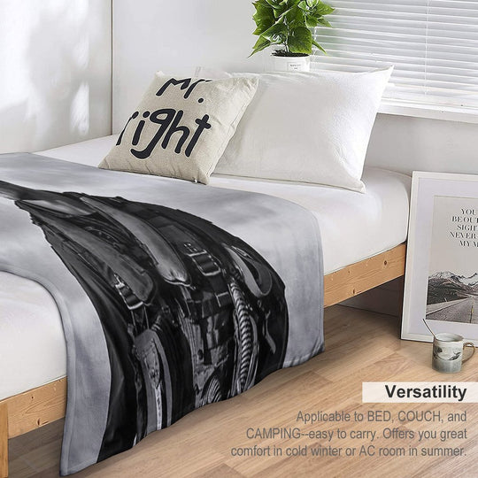 Miles B&W Easy Care Throw Blanket