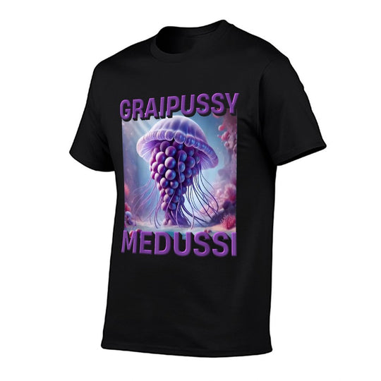 Graipussy Medussi Hilarious Meme Brainrot Italian Kids Joke  High-quality Stitching T-Shirt