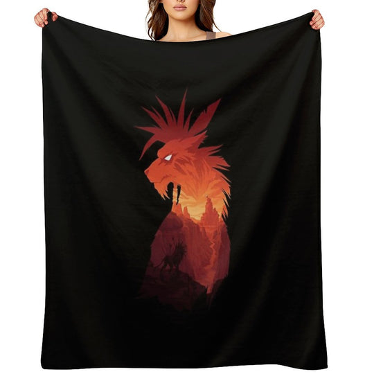The Canyon's Guardian Black Machine-washable Throw Blanket
