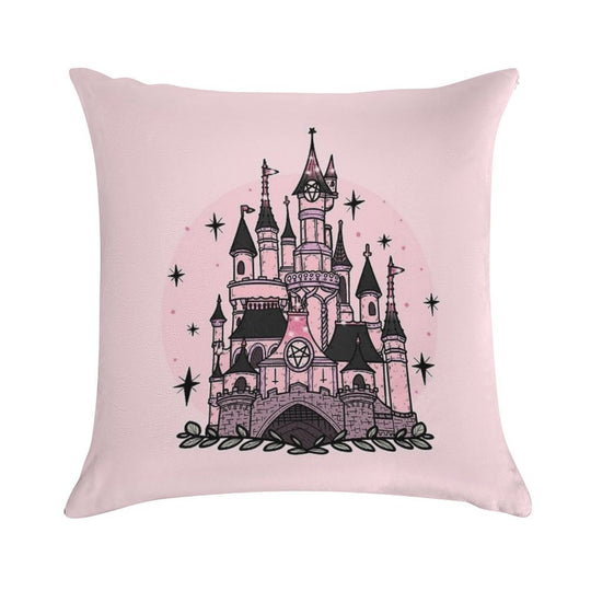 The Magical Goth Castle Soft Shrink-Resistant Throw Pillow