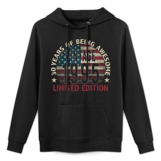 30th Birthday Gift Men Vintage Born 1995 Turning 30 Year Old Versatile Streetwear Hoodie
