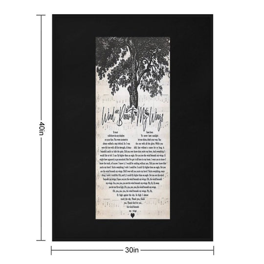 Bette Midler - Wind Beneath My Wings Lyrics Wall Art Gift Durable Throw Blanket