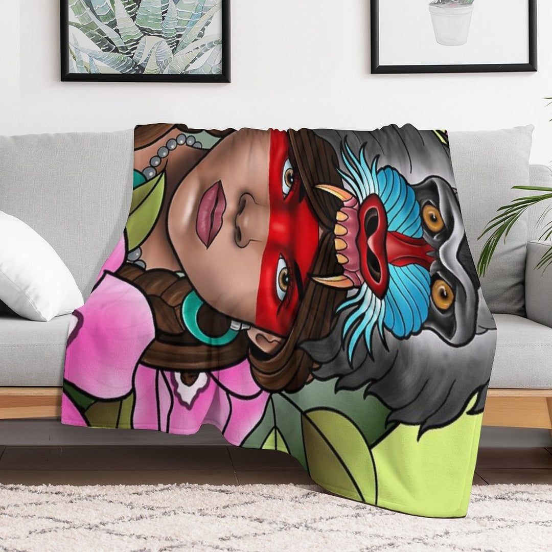 Spirit of The Wild Plush Throw Blanket