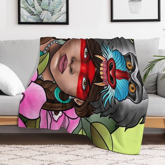 Spirit of The Wild Plush Throw Blanket