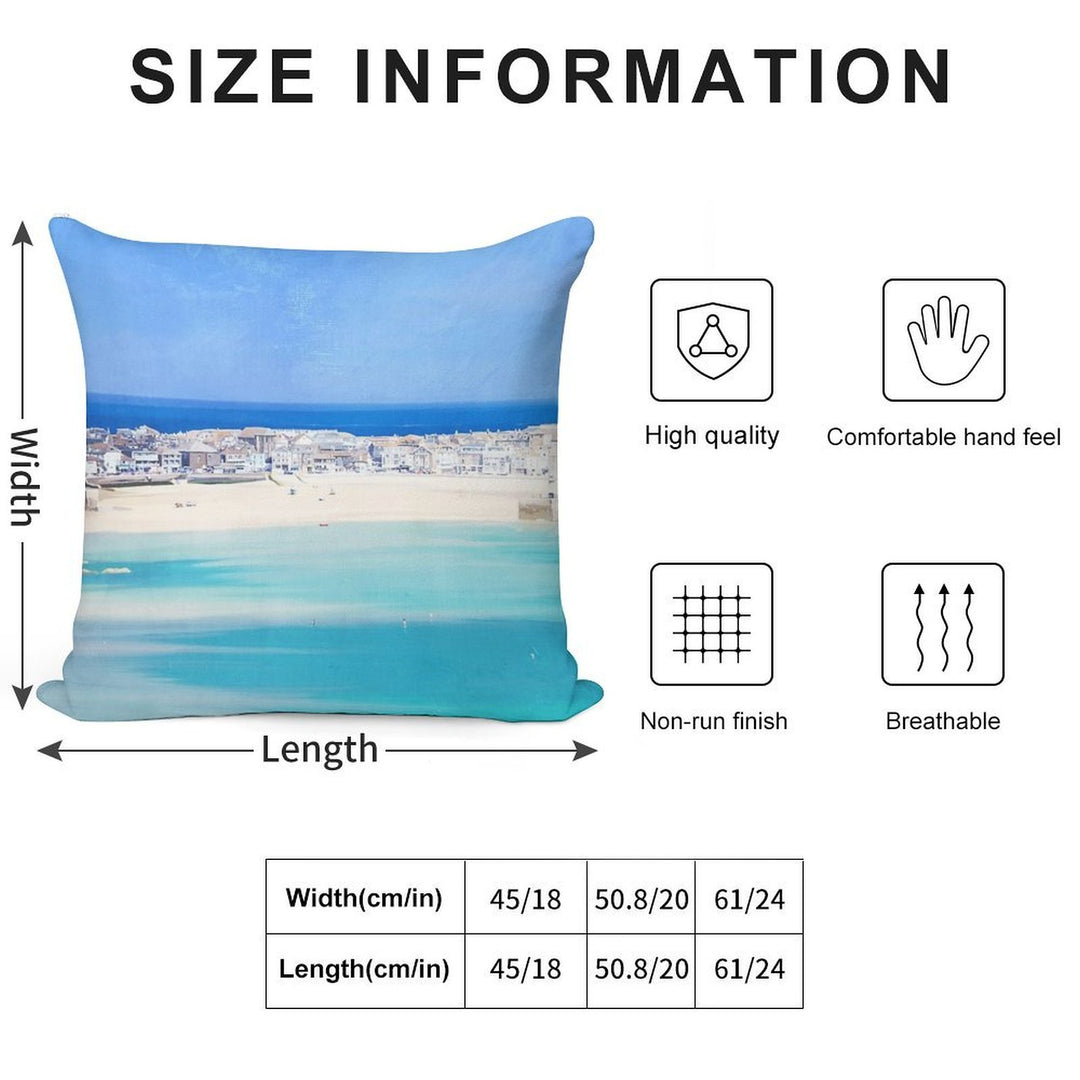 St Ives, Cornwall - Original, Version 3 Soft Gift Ready Throw Pillow
