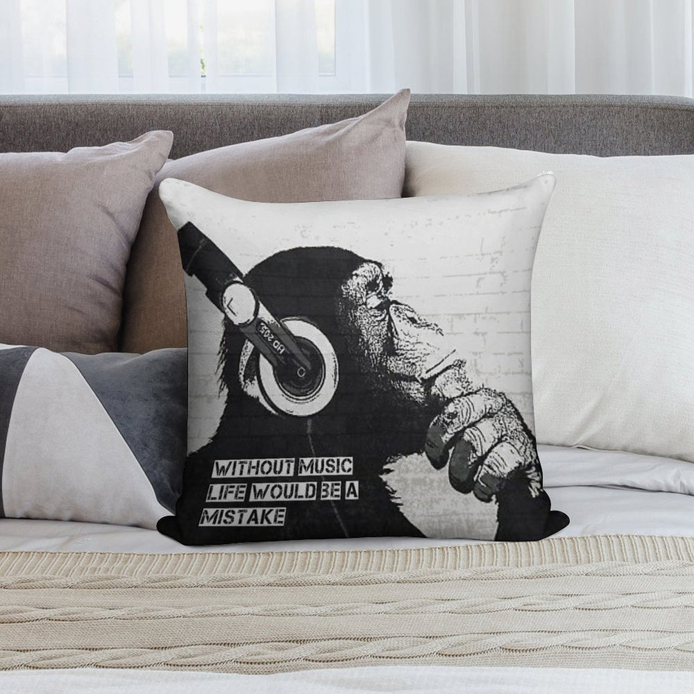 Without Music Life Would Be A Mistake Soft Anti-Pilling Throw Pillow