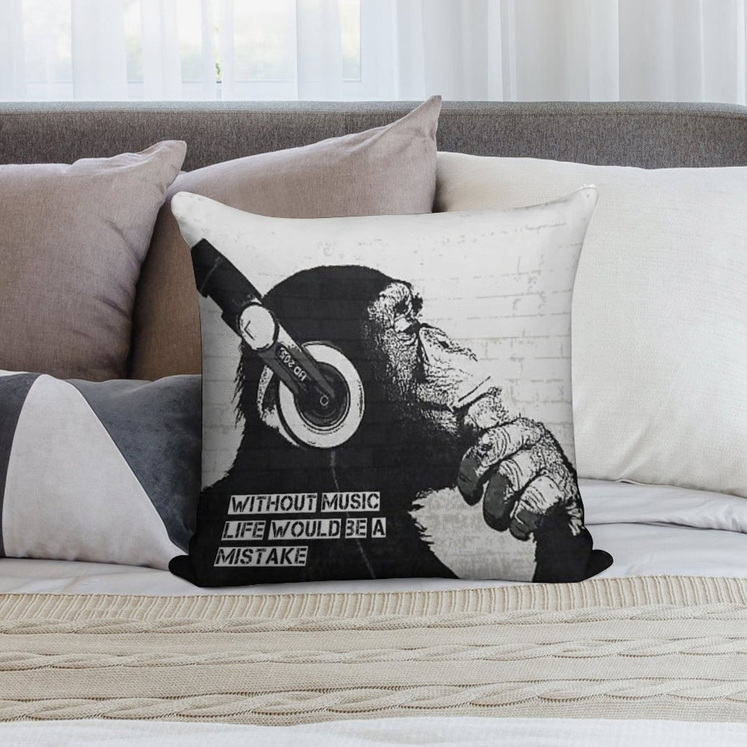Without Music Life Would Be A Mistake Soft Anti-Pilling Throw Pillow