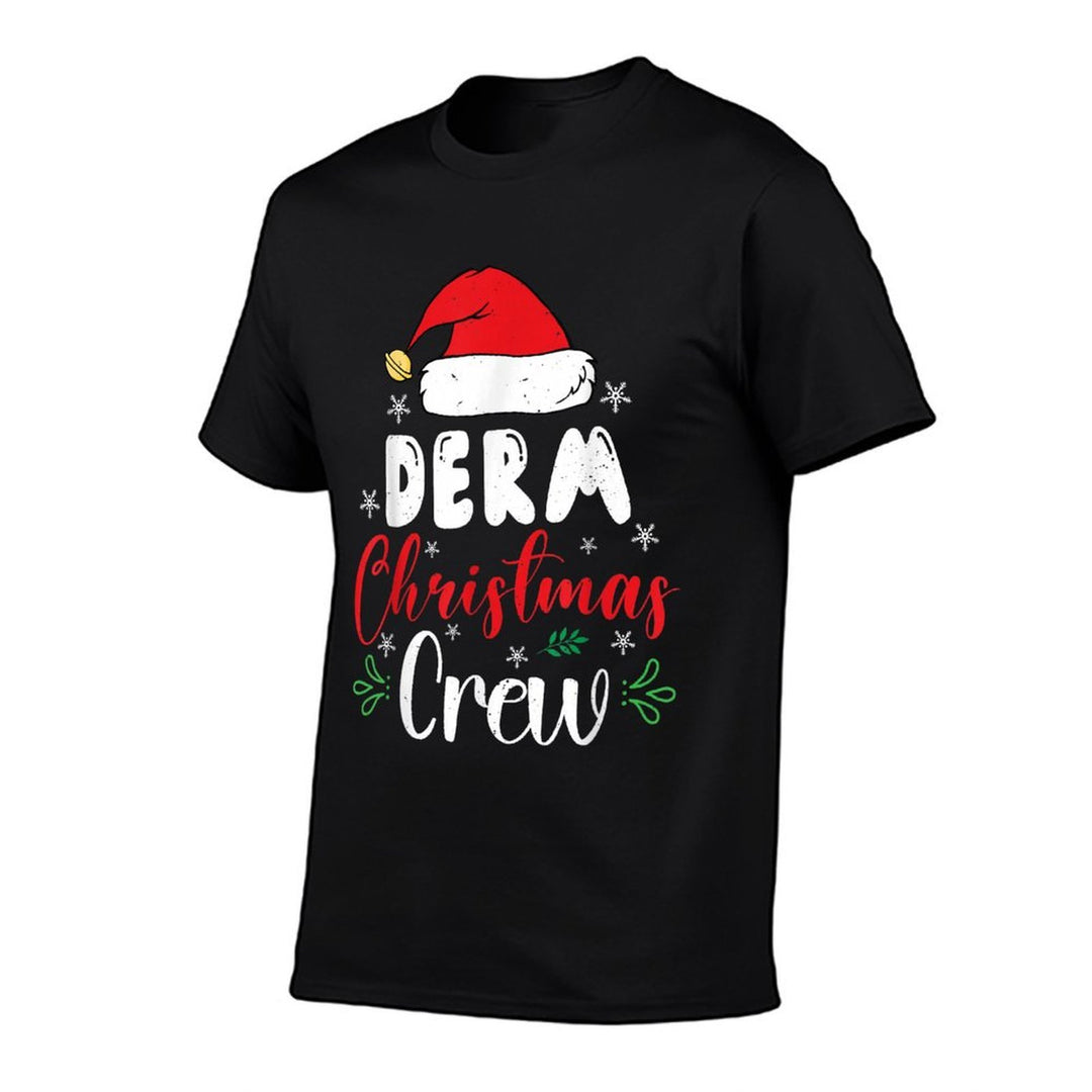 Derm Christmas Crew 2025 Dermatologist Dermatology Christmas  Trendy Pattern T-Shirt