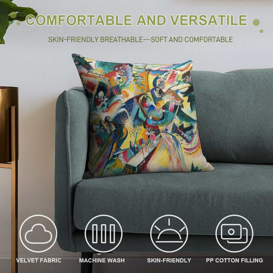 Improvisation Gorge, Wassily Kandinsky Soft Washable Throw Pillow