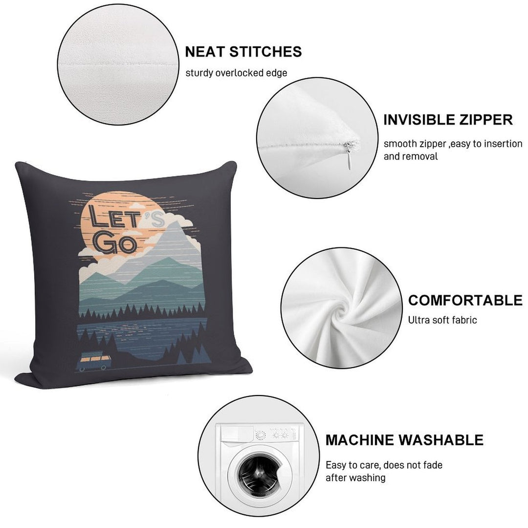 Let's Go Soft Home Decor Throw Pillow