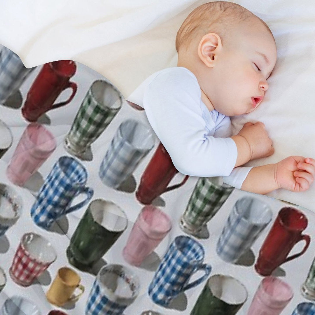 Realistic Still Life Mugs Pattern Versatility Throw Blanket