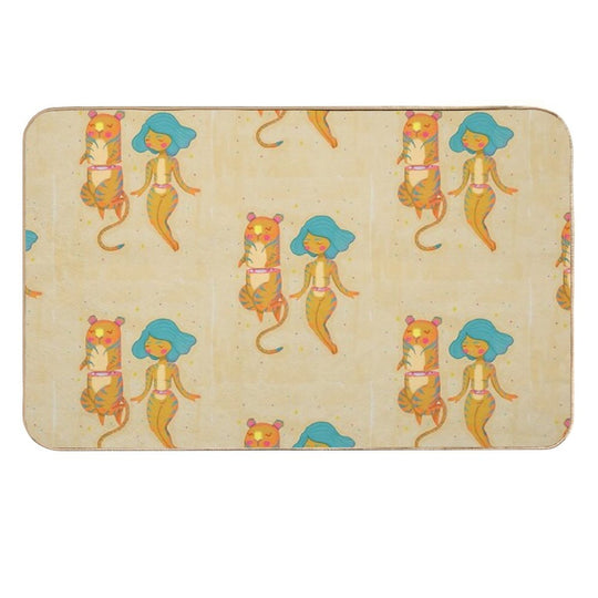 Sweet And Tiger  Rapid-Drying Bath Mat