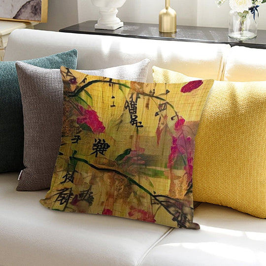 Oriental Painting. Japanese Style Soft Ultra-Soft Texture Throw Pillow