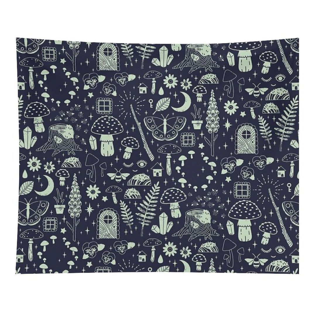 Fairy Garden Midnight Tapestry