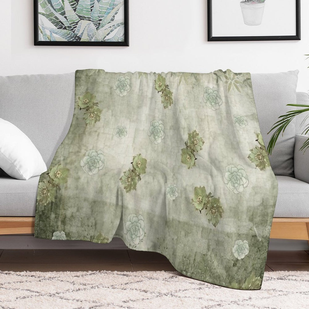 Sage Green Wallflowers Anti-pilling Throw Blanket
