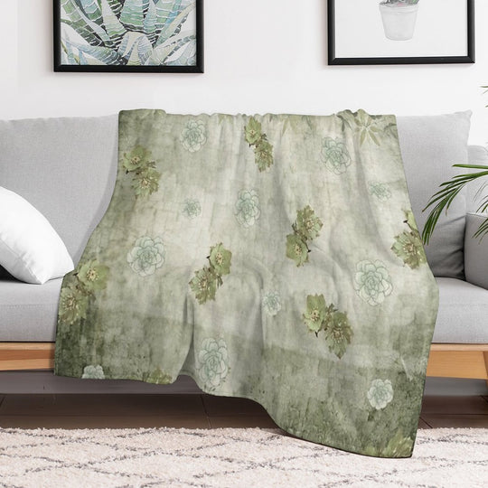 Sage Green Wallflowers Anti-pilling Throw Blanket