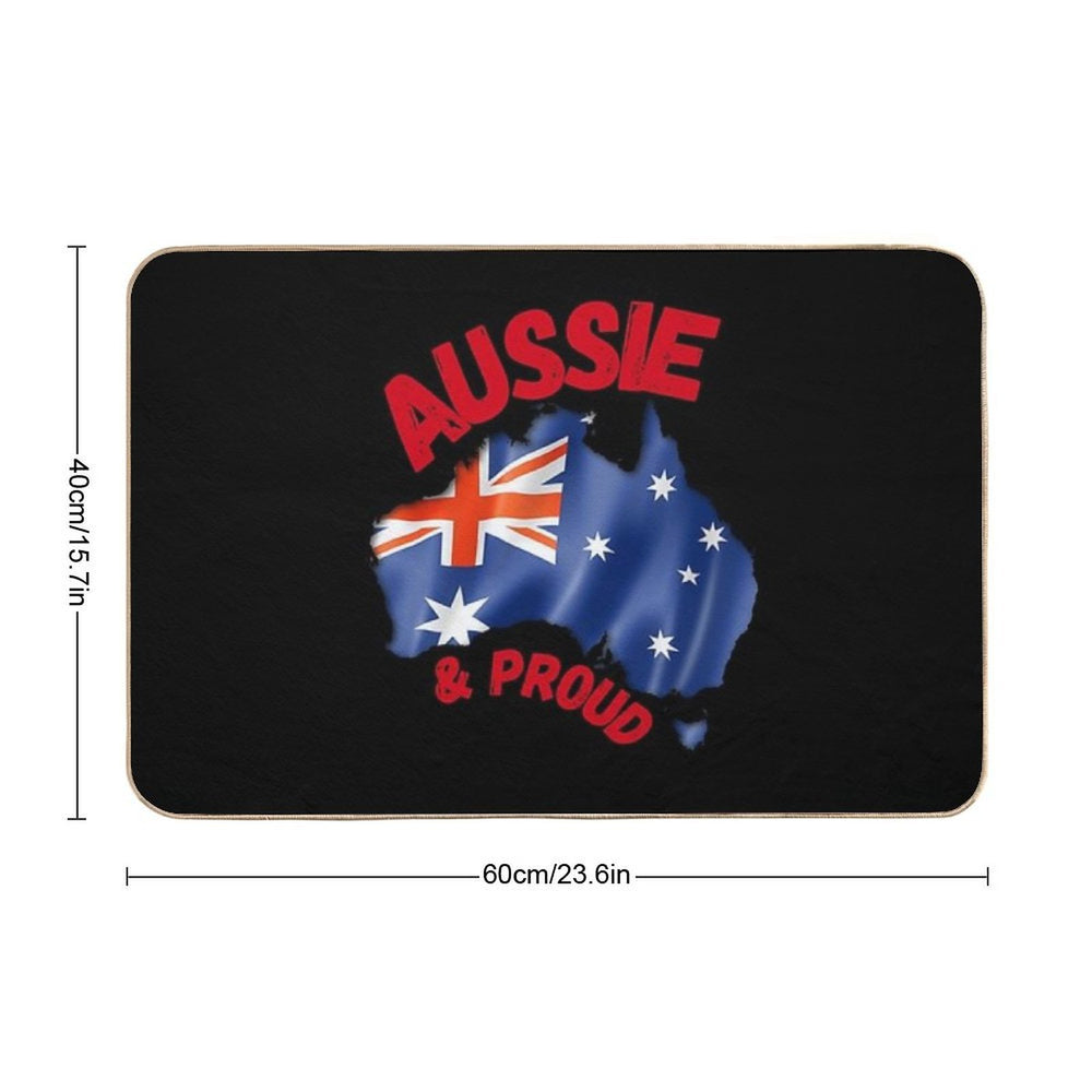 Aussie & Proud Flag - Patriotic Australian  Eco-Friendly Bath Mat