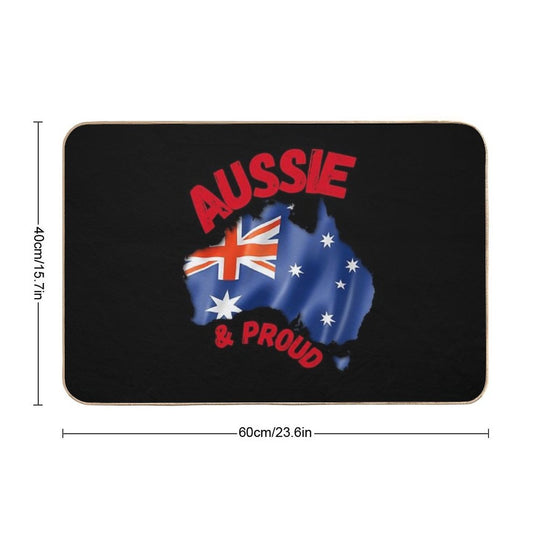 Aussie & Proud Flag - Patriotic Australian  Eco-Friendly Bath Mat