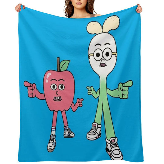 Apple And Onion Sustainable Throw Blanket