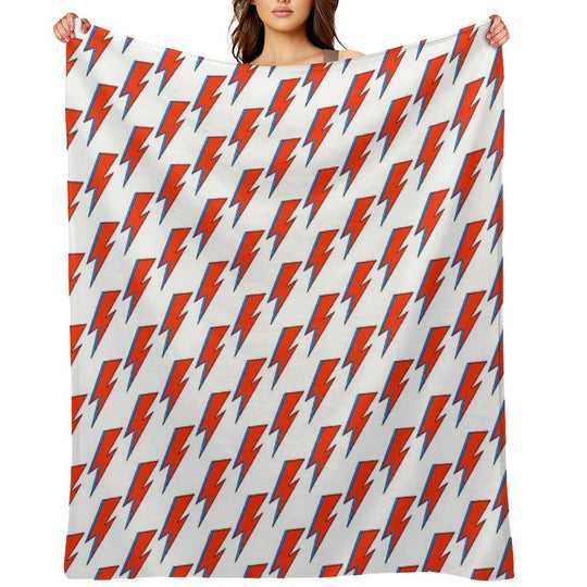 David Bowie Lightning Bolt Versatility Throw Blanket