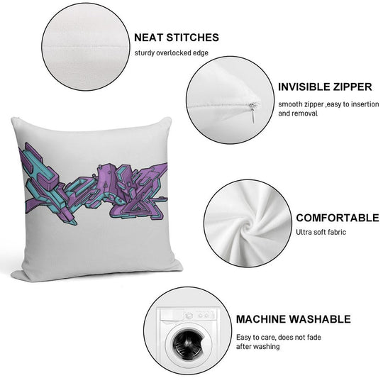 Grape Ice Soft High-Density Material Throw Pillow