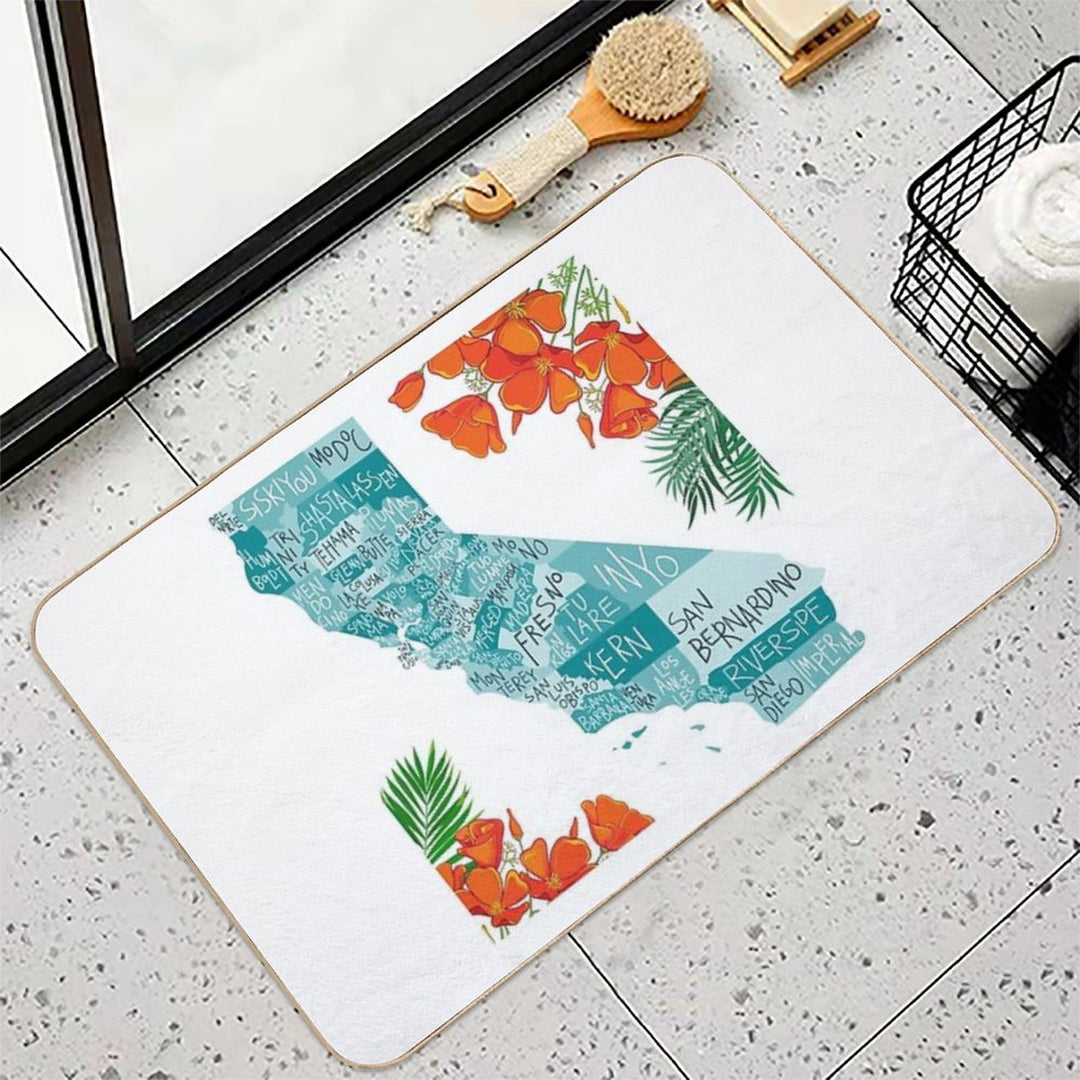 Beauty California  Repositionable Bath Mat