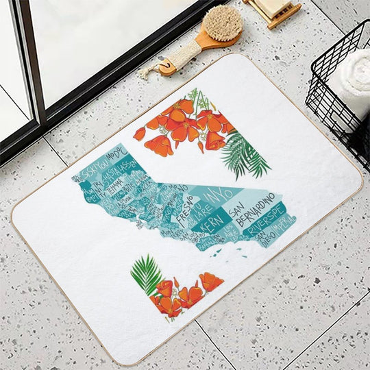 Beauty California  Repositionable Bath Mat