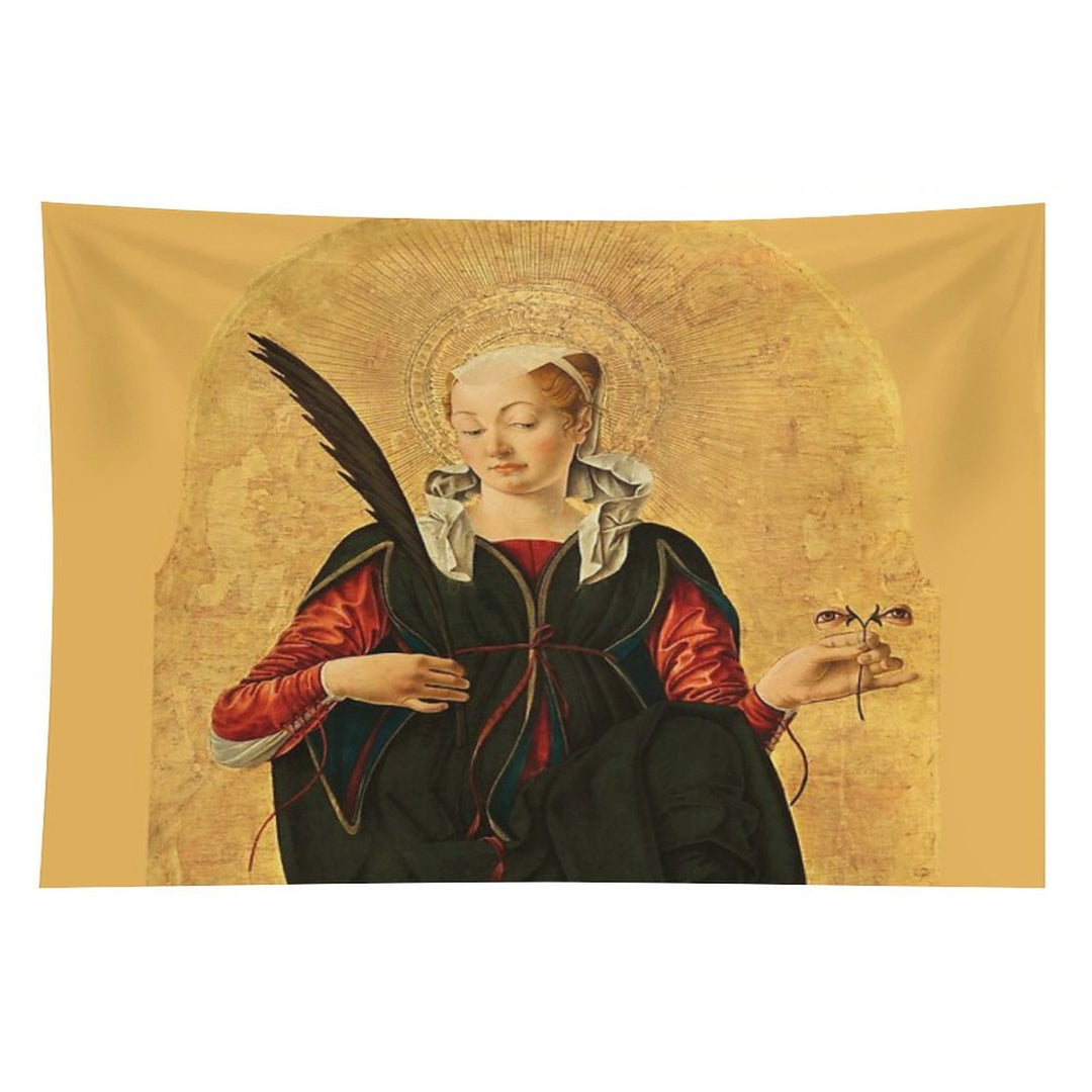 Digitally Remastered St. Lucy by Francesco Del Cossa Tapestry