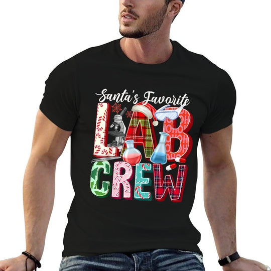 Santas Favorite Lab Crew Christmas Laboratory Technician  Graphic-printed T-Shirt