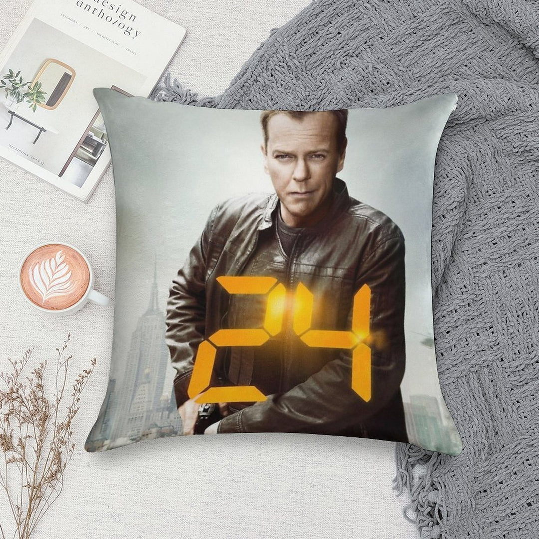 Jack Bauer 24 Soft Washable Throw Pillow