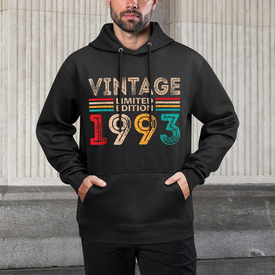 Vintage 1993 30 Year Old Gifts Limited Edition 30th Birthday Adjustable Hood Hoodie