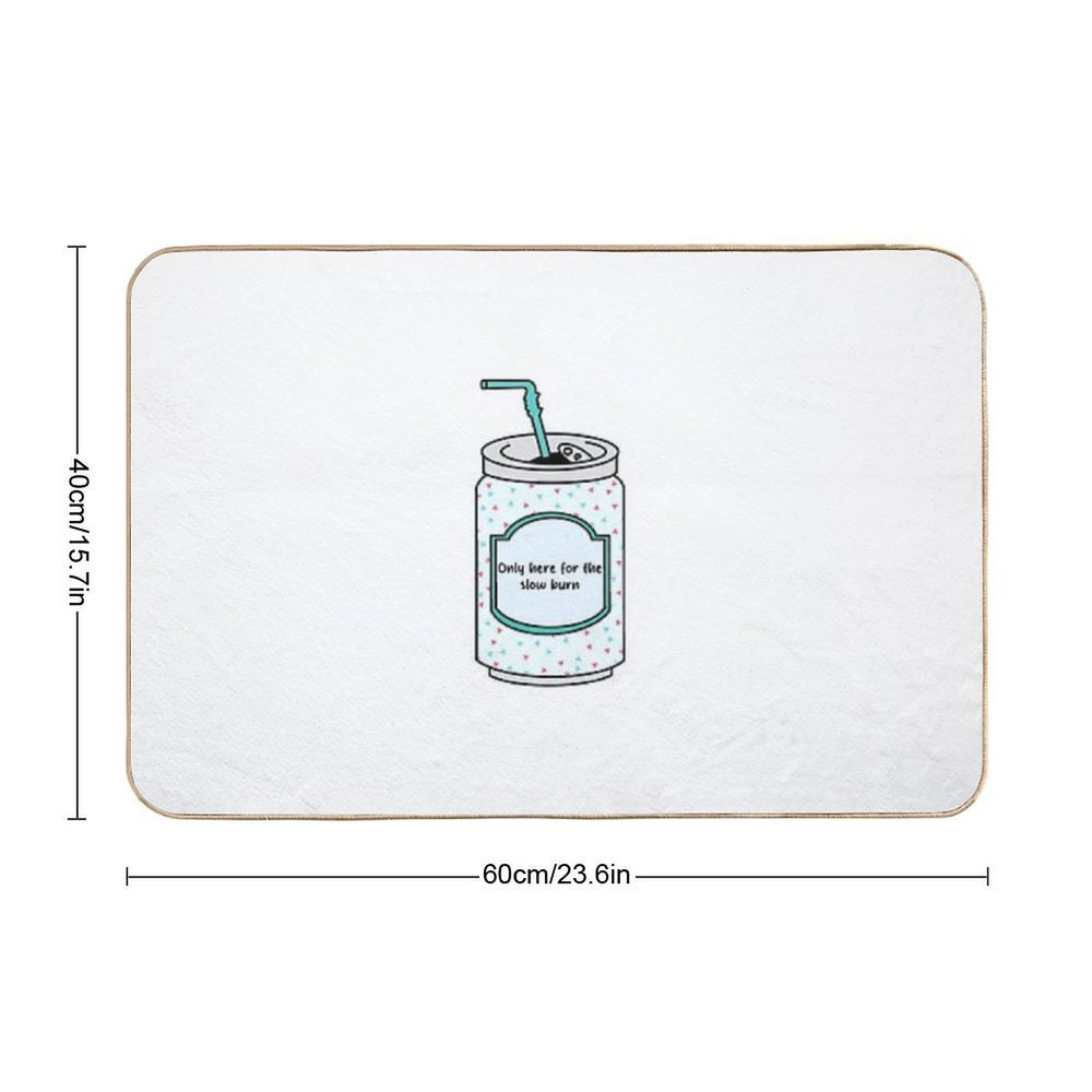 Only Here for The Slow Burn - Romantic Tension Book Lover Design for Tumblers & Stickers  Dirt-Trapping Bath Mat