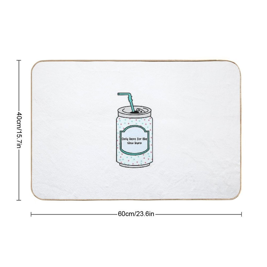 Only Here for The Slow Burn - Romantic Tension Book Lover Design for Tumblers & Stickers  Dirt-Trapping Bath Mat